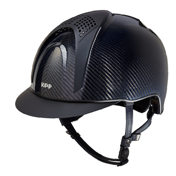 Kask KEP Carbon Helmet E-Light Shine Black and Blue / 2 Blue Matt Inserts - Blue