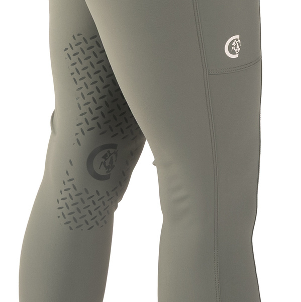 Damskie legginsy Kentucky Classic z kolanowym lejem - khaki