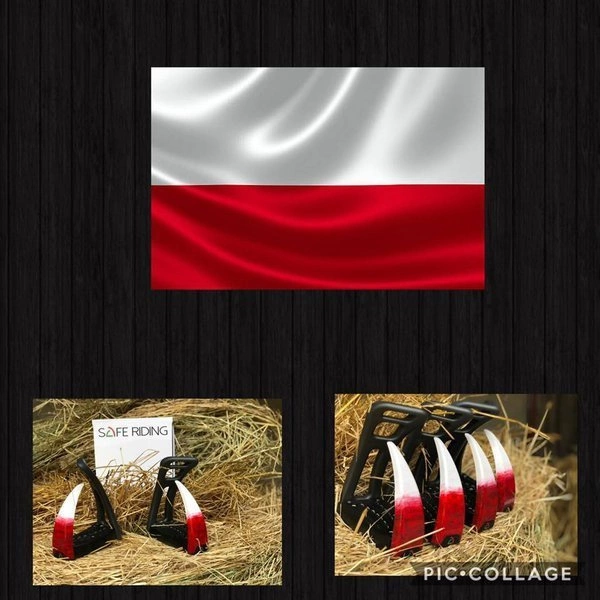 Nakładki Safe Riding z flagą Polski