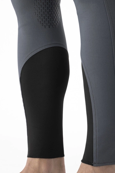 Męskie bryczesy Equiline Willow lej kolanowy X-Grip - szare