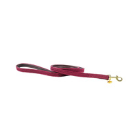 Pleciona smycz Kentucky Nylon 1,2m - bordowa