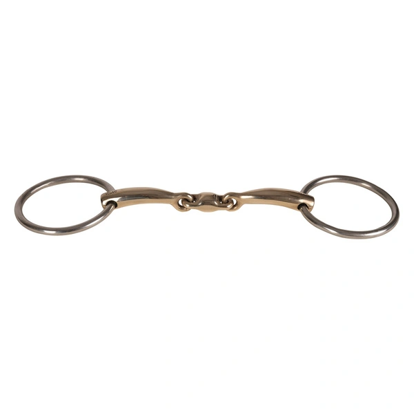 Velari wędzidło Snaffle Loose Ring Double Jointed Sweet Copper 16 mm