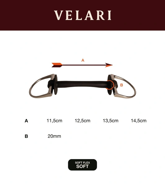 Velari wędzidło Eggbutt Soft Flex Soft 20 mm
