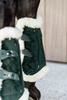 Kentucky Ochraniacze Bamboo Vegan Sheepskin Tendon Boots Elastic Velvet na przednie nogi - ciemna zieleń