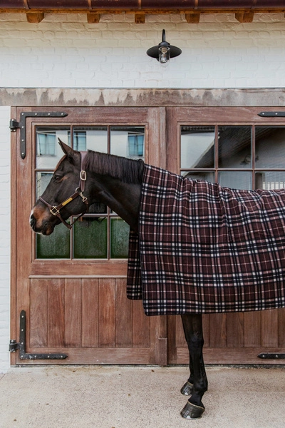 Osuszająca derka Kentucky Heavy Fleece Rug Square Stripes 210x200 cm