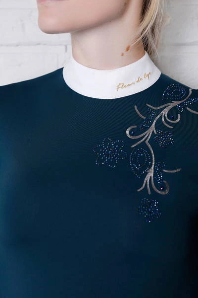 Koszula konkursowa Fleur de Lys Equestrian Orchid Shirt - ciemna zieleń