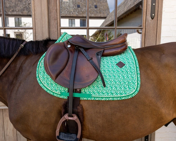 Kentucky czaprak Velvet Printing - zielony/biały