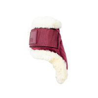 Kentucky Ochraniacze Vegan Sheepskin Young Horse Fetlock Velvet na zadnie nogi - bordowe