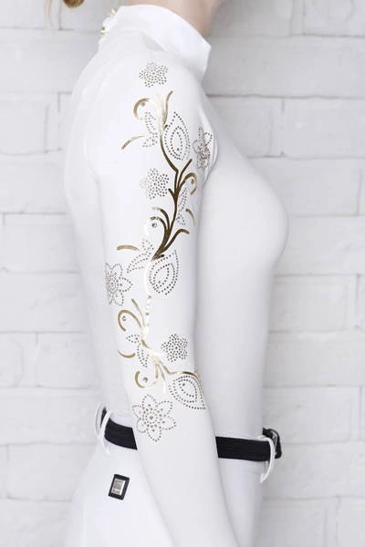 Koszula konkursowa Fleur de Lys Equestrian Orchid Shirt - kremowa