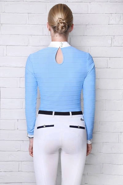 Koszula konkursowa Fleur de Lys Equestrian Cornflower