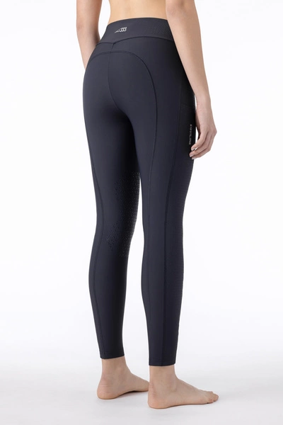 Legginsy z wysokim stanem i pełnym lejem Equiline Engaref - granatowe