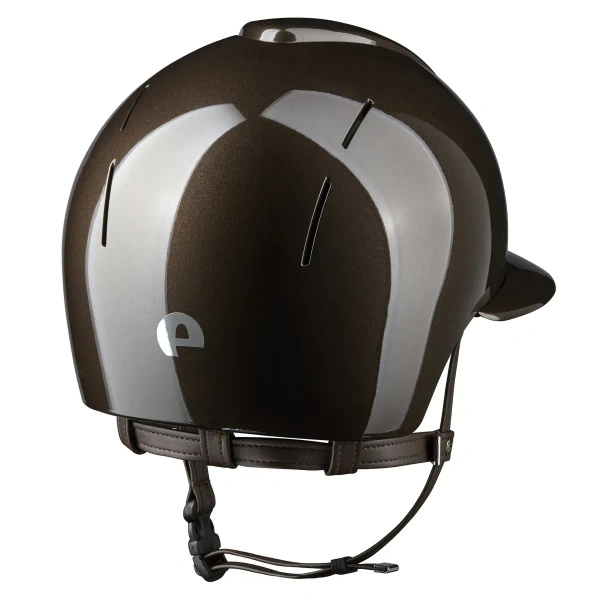 Kask KEP Smart NOVA POLO Polish - brązowy z brązowymi paskami