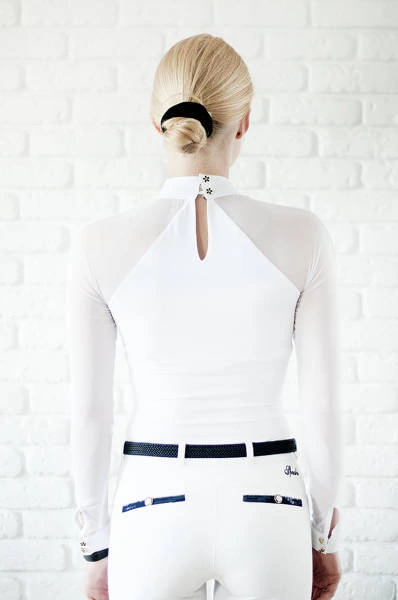 Koszula konkursowa Fleur de Lys Equestrian Molly - biała