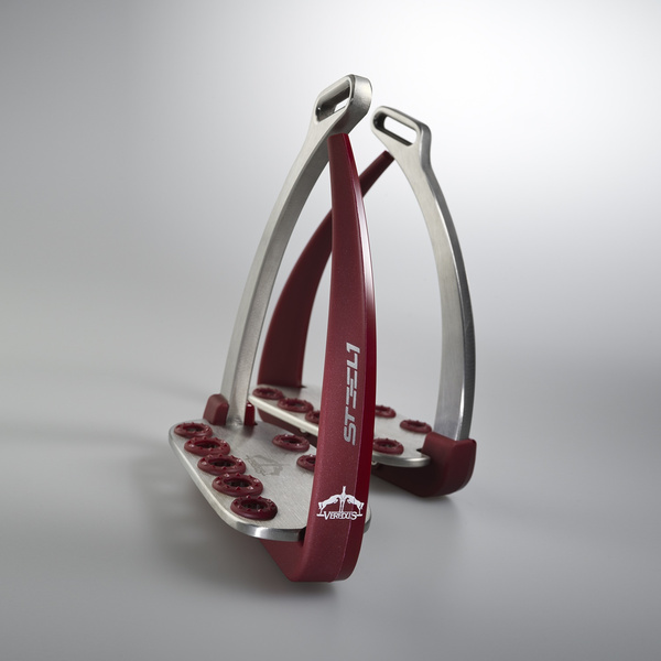 Strzemiona Veredus Vita Stirrup Steel1 - bordowe