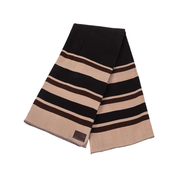 Osuszająca derka Kentucky Heavy Fleece Rug Square Stripes - brązowa
