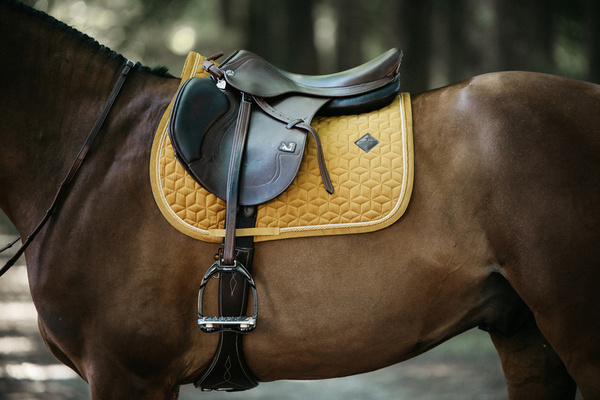 Kentucky czaprak Velvet - musztardowy