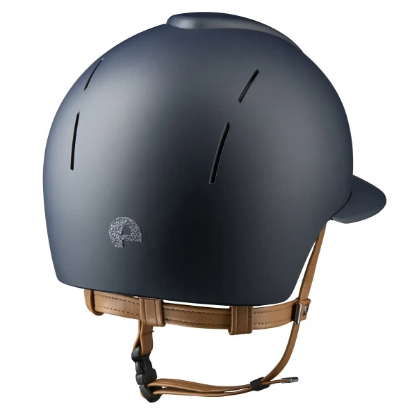 Kask KEP Smart NOVA POLO Textile Star Silver - granatowy z brązowymi paskami