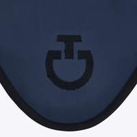 Nauszniki Jersey Stripe Cavalleria Toscana - jasny granat z czarnymi logo