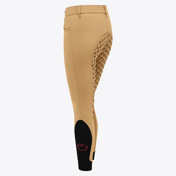 Bryczesy American Full Grip z wysokim stanem Cavalleria Toscana - ciepły beż