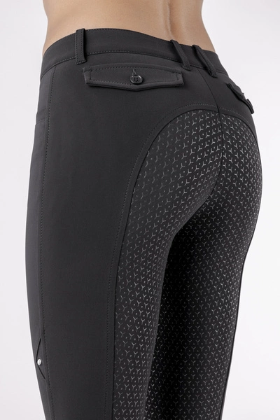 Damskie bryczesy Equiline Ceriek z pełnym lejem X-Grip - czarne