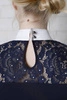 Koszula konkursowa Fleur de Lys Equestrian Cristall Short - granatowa