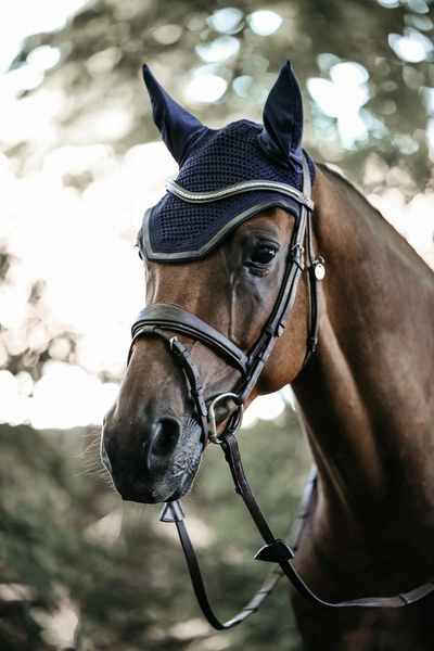 Nauszniki Kentucky Wellington Leather - granatowe