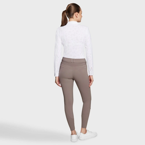 Damskie bryczesy Samshield Chloe Crystal z pełnym lejem - szare