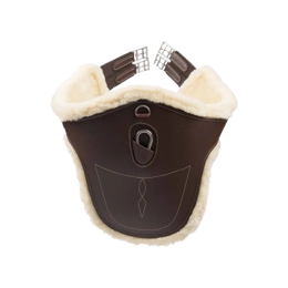 Kentucky popręg z fartuchem z futrem - brązowy