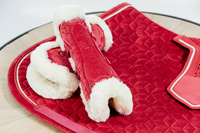 Kentucky Ochraniacze Bamboo Vegan Sheepskin Tendon Boots Elastic Velvet na przednie nogi - czerwone