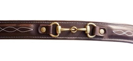 Pasek Horsebit Joline - brązowy