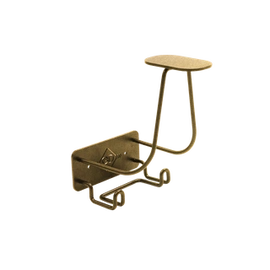 Stojak na kask Kentucky z wieszakiem - złoty