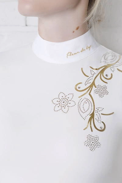 Koszula konkursowa Fleur de Lys Equestrian Orchid Shirt - kremowa