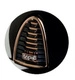 Kask KEP Cromo 2.0 Shine with Rose Gold Mirrors and Crystals - czarny z czarnymi paskami