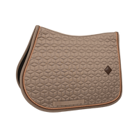 Kentucky czaprak Classic Custom - beżowy z brązowo-różowym sznureczkiem