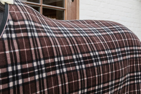 Kentucky derka polarowa Heavy w brązową kratę