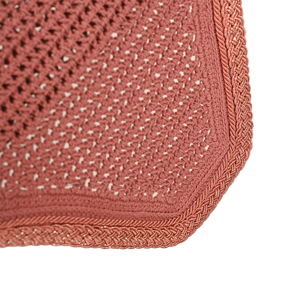 Nauszniki Kentucky Wellington Plaited Glitter Rope - pudrowy róż