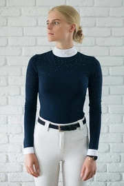 Koszula konkursowa Fleur de Lys Equestrian Holly - granatowa