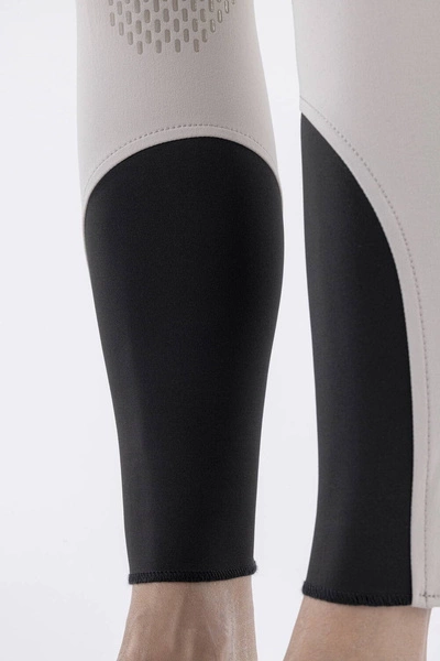 Damskie bryczesy Equiline Ash z kolanowym lejem X-Grip - beżowe