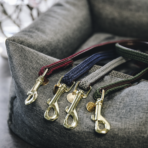 Pleciona smycz Kentucky Nylon 1,2m - szara