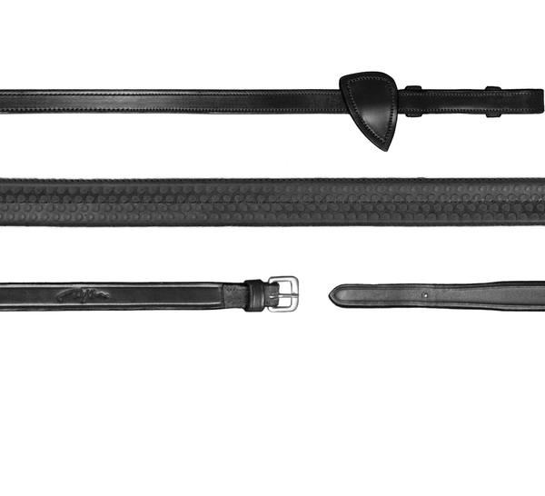 Gumowe wodze 5/8" Dy'on New English - czarne