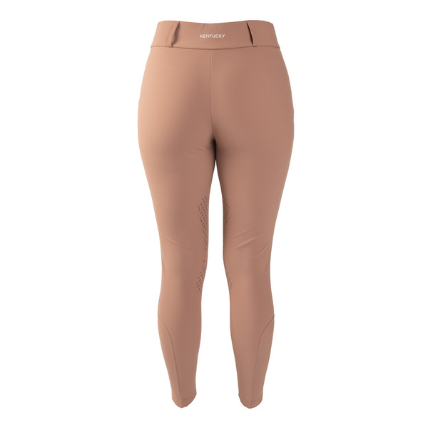 Damskie legginsy Kentucky Classic z kolanowym lejem - pudrowy róż