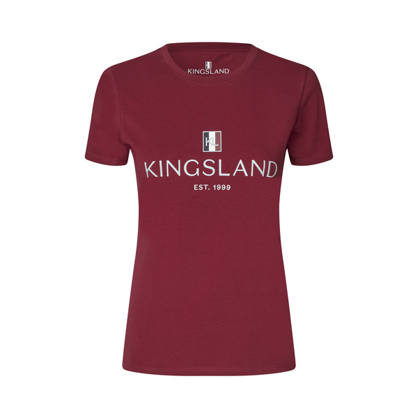 Damska koszulka treningowa Kingsland Classic Ladies Logo T-shirt - bordowa