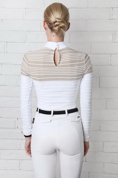 Koszula konkursowa Fleur de Lys Equestrian Scilla - biel / beż