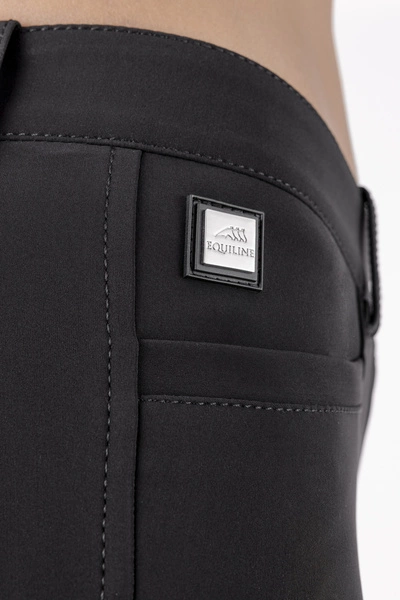Damskie bryczesy Equiline Ceriek z pełnym lejem X-Grip - czarne