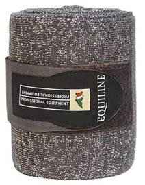 Komplet brokatowych bandaży Equiline Glitter - szare
