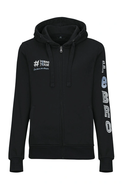 Bluza #FebroTeam z haftem na rękawie - czarna