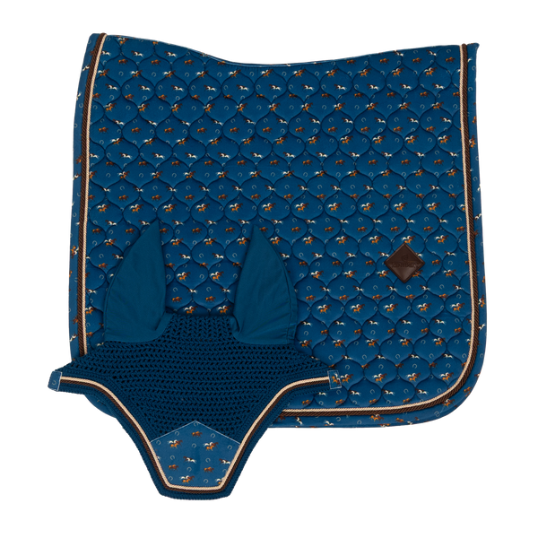 Kentucky czaprak Velvet Horse printing - granatowy