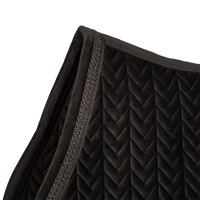 Kentucky czaprak Velvet Fishbone Plaited Glitter Rope - czarny