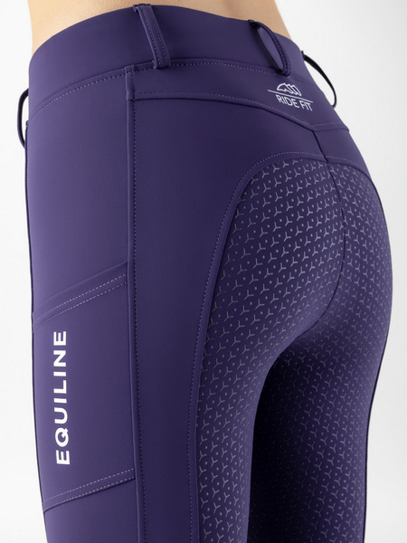 Legginsy z wysokim stanem Equiline Steref - ciemny fiolet