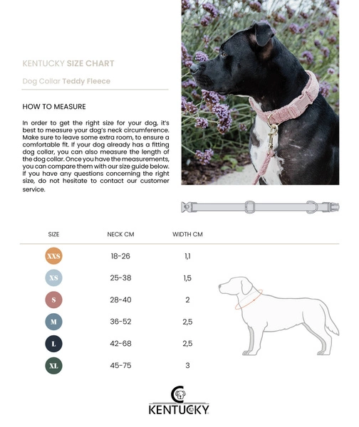 Obroża Kentucky Teddy Fleece - czarna
